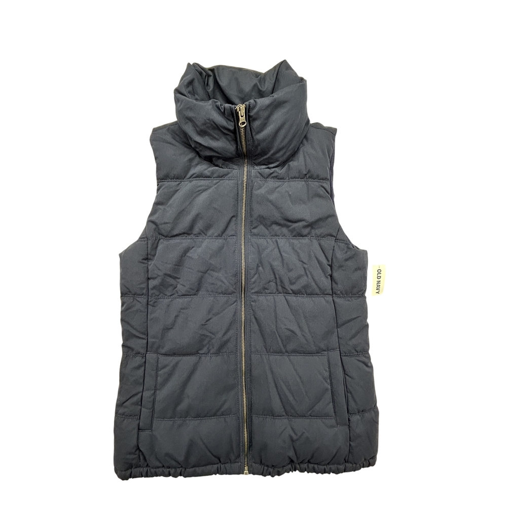 Old Navy Vest Womens XS Puffer Quilted Navy Blue Outdoor Winter Zip Up NEW